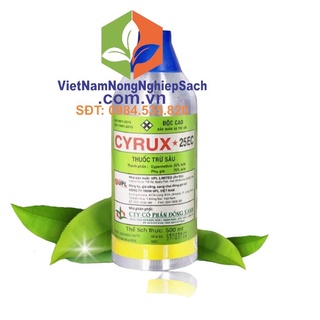 500ml - cyrux 25ec – sạch sâu xanh, rầy rệp trên cây trồng