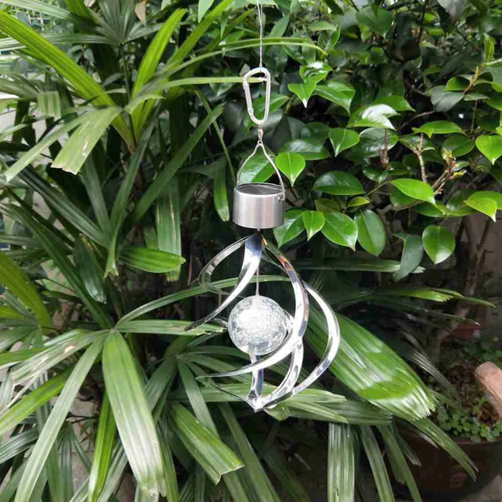 LONTIME Chuông Gió Có Đèn Năng Lượng Mặt Trời Trang Trí Sân Vườn