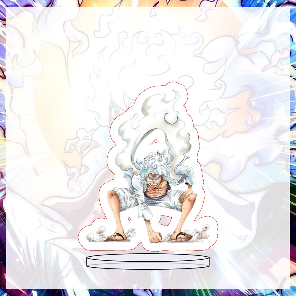 Standee ONE PIECE ver LUFFY GEAR 5 mô hình ĐẢO HẢI TẶC Acrylic Anime mica chibi trang trí trưng bày