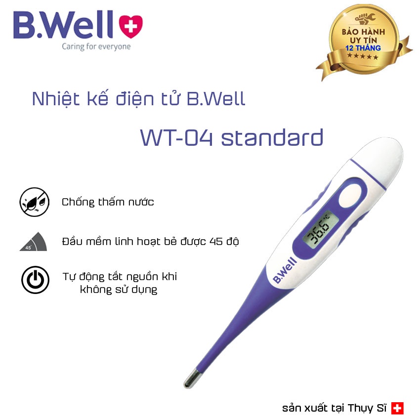 Nhiệt kế điện tử B.Well Swiss WT-04 standard, đo nhiệt độ nhanh và chính xác