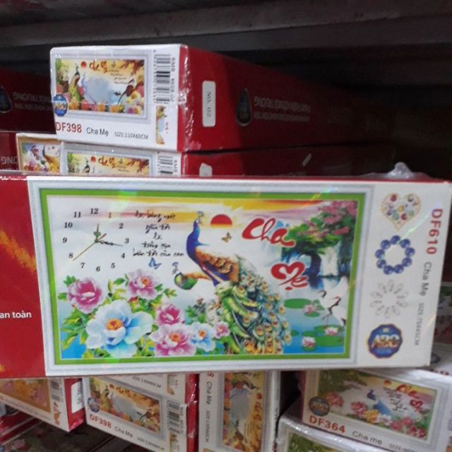 Tranh đính đá cha mẹ df610 ( 75x45)