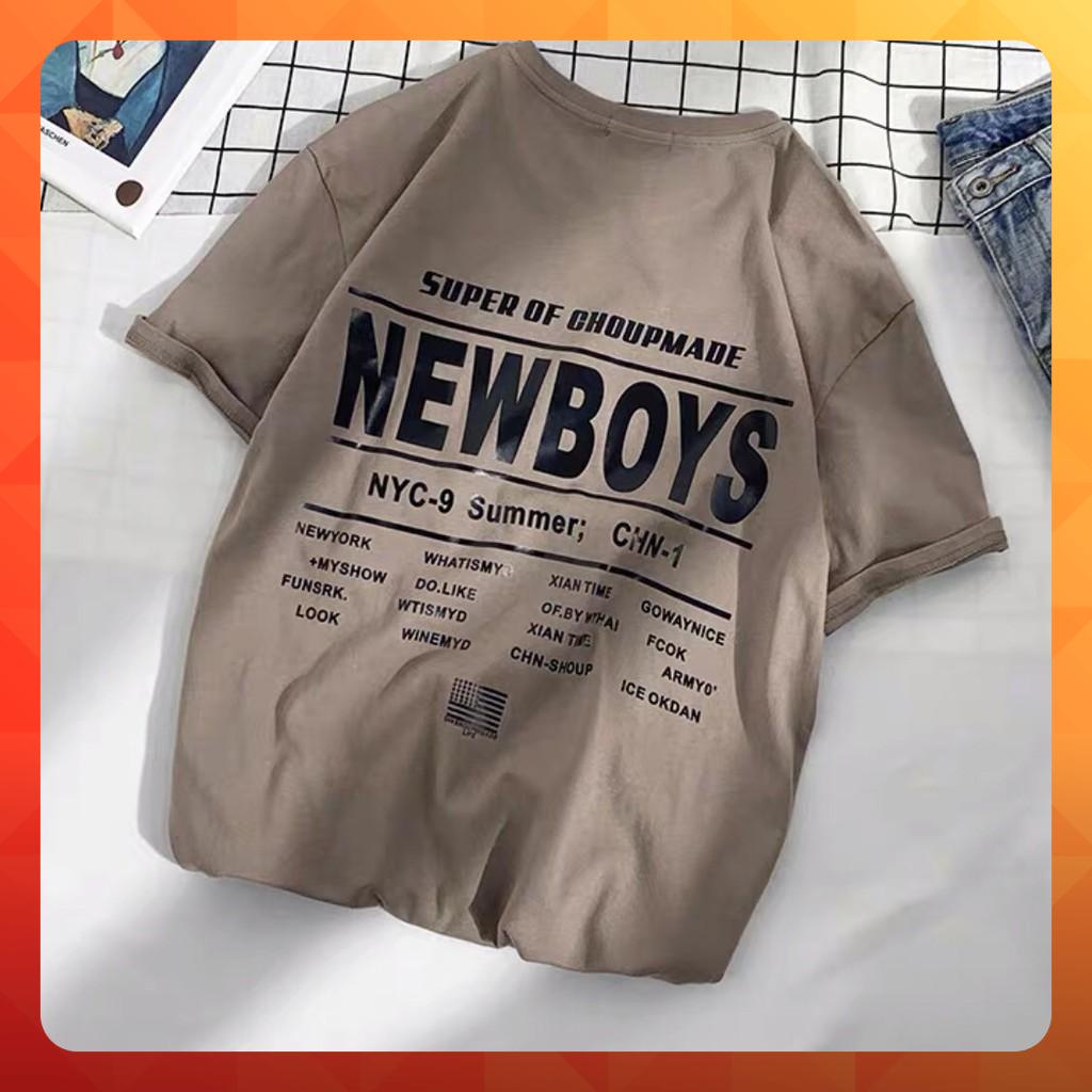 [ Ảnh Thật ] Áo thun tay lỡ form rộng họa tiết NEW BOY - Unisex nam nữ đều mặc được | WebRaoVat - webraovat.net.vn