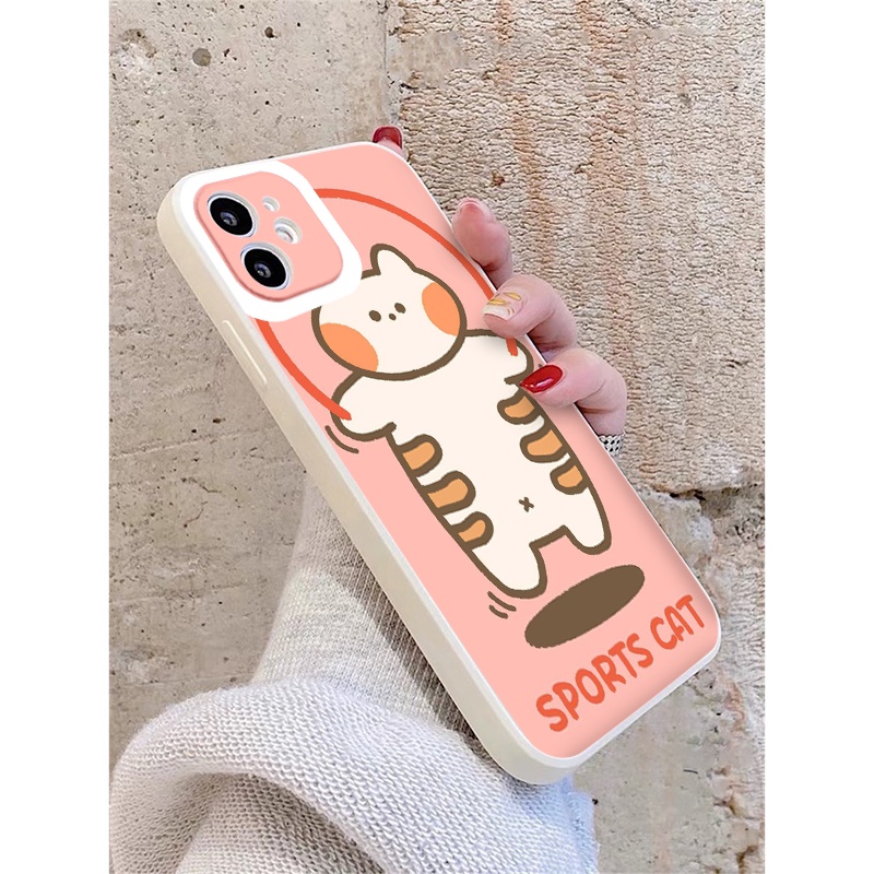 Ốp điện thoại iphone bộ 3 chú mèo tập thể dục ngộ nghĩnh viền vuông ốp iphone 6/7/8/se2020/x/xs/xr/xsmax/11pro/12pro/13