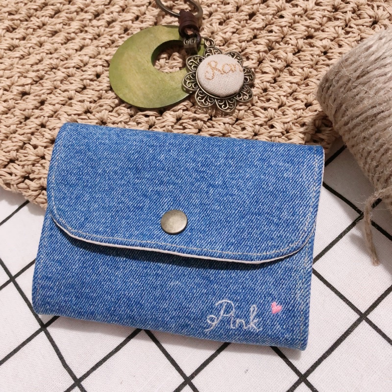 VÍ HANDMADE JEAN THÊU TAY