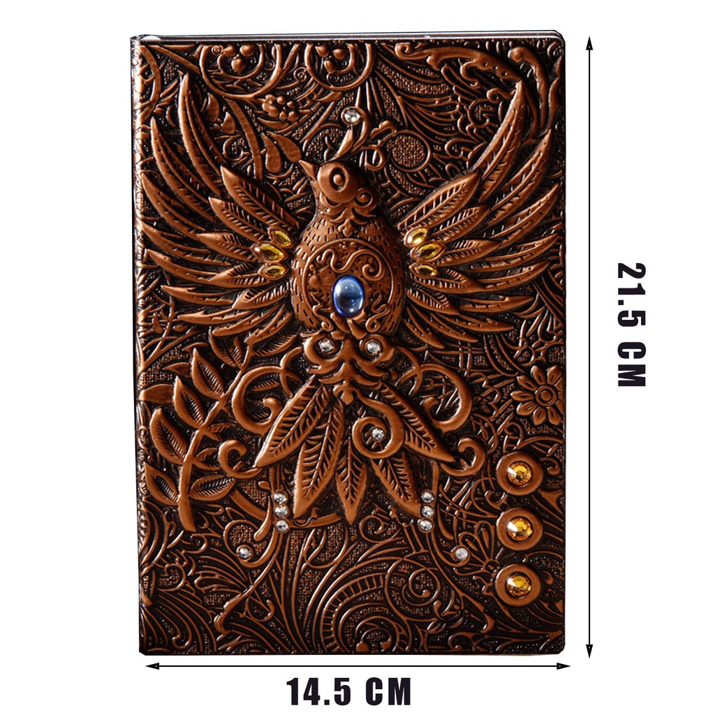 Sổ Tay Hoạ Tiết Phượng Hoàng Vàng Cổ Điển