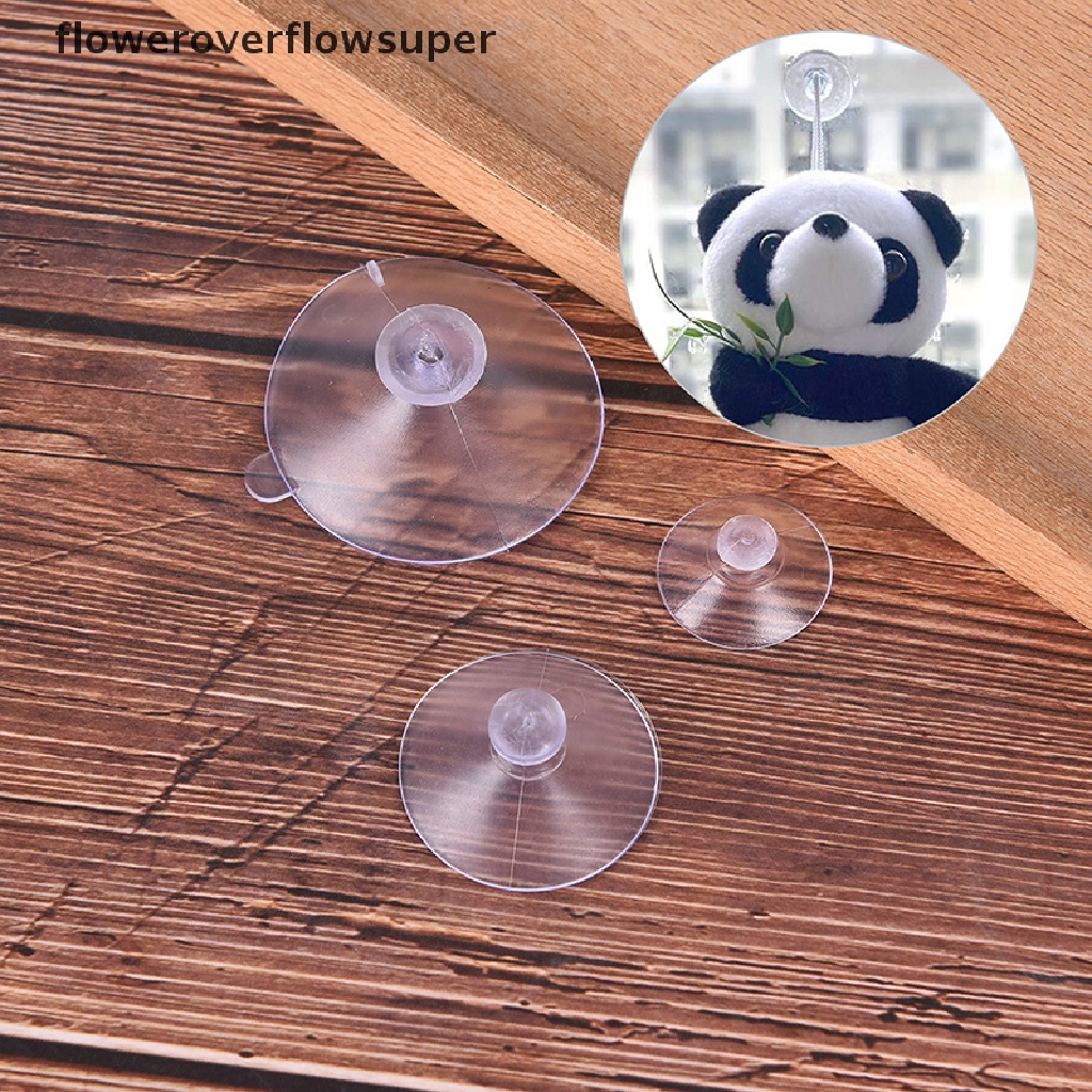 Set 50 miếng hít trong suốt hình đầu nấm trang trí đồ chơi