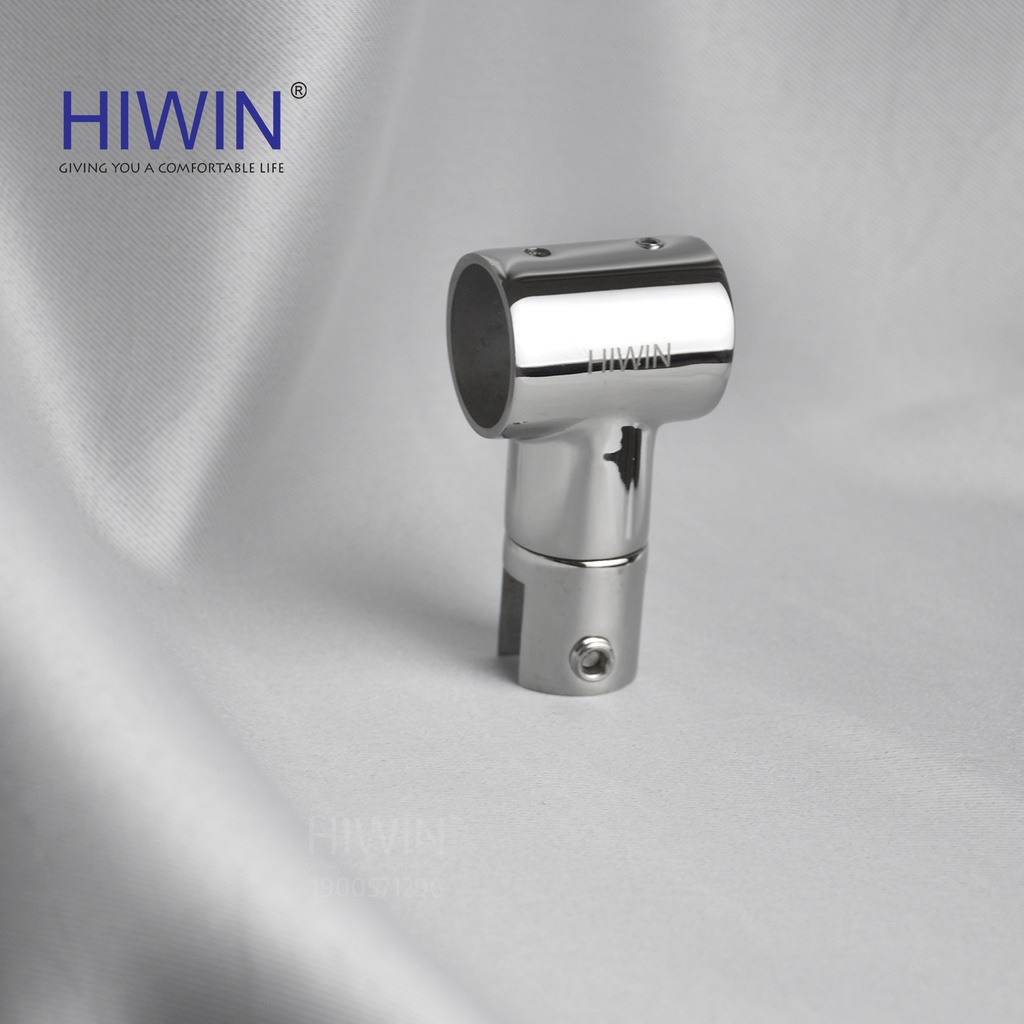 Kẹp kính trên phòng tắm kính inox 304 đúc mặt gương phi 25 Hiwin SB-612