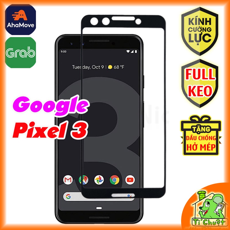 [FULL KEO-Ảnh Thật] Kính CL Google Pixel 3 Cường Lực 2.5D FULL Màn