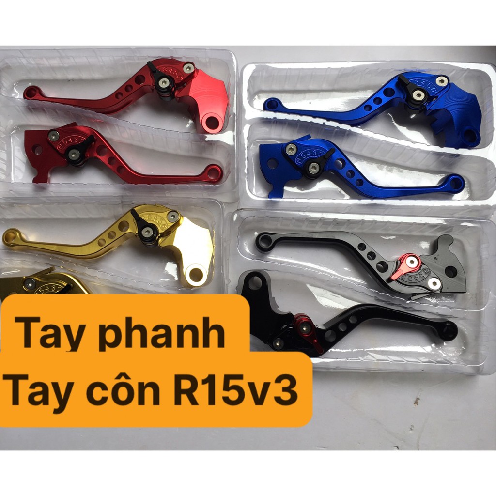 01 ĐÔI TAY PHANH TAY THẮNG TAY CÔN 6 SỐ LẮP R15 V3 CHÍNH.HÃNG SHARK POWER CỰC ĐẸP VÀ CHẮC CHẮN - NHIỀU MÀU - ĐÈN XE VIỆT