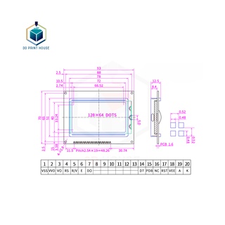 LCD 12864 Màn Hình Dành Cho Máy In 3D