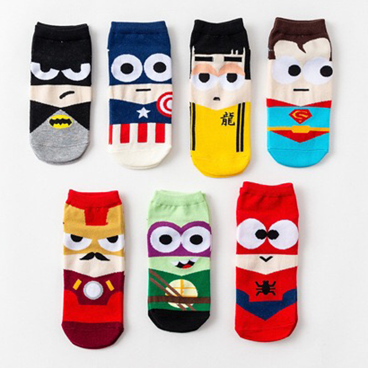Vớ Cotton Thể Thao Họa Tiết Siêu Anh Hùng