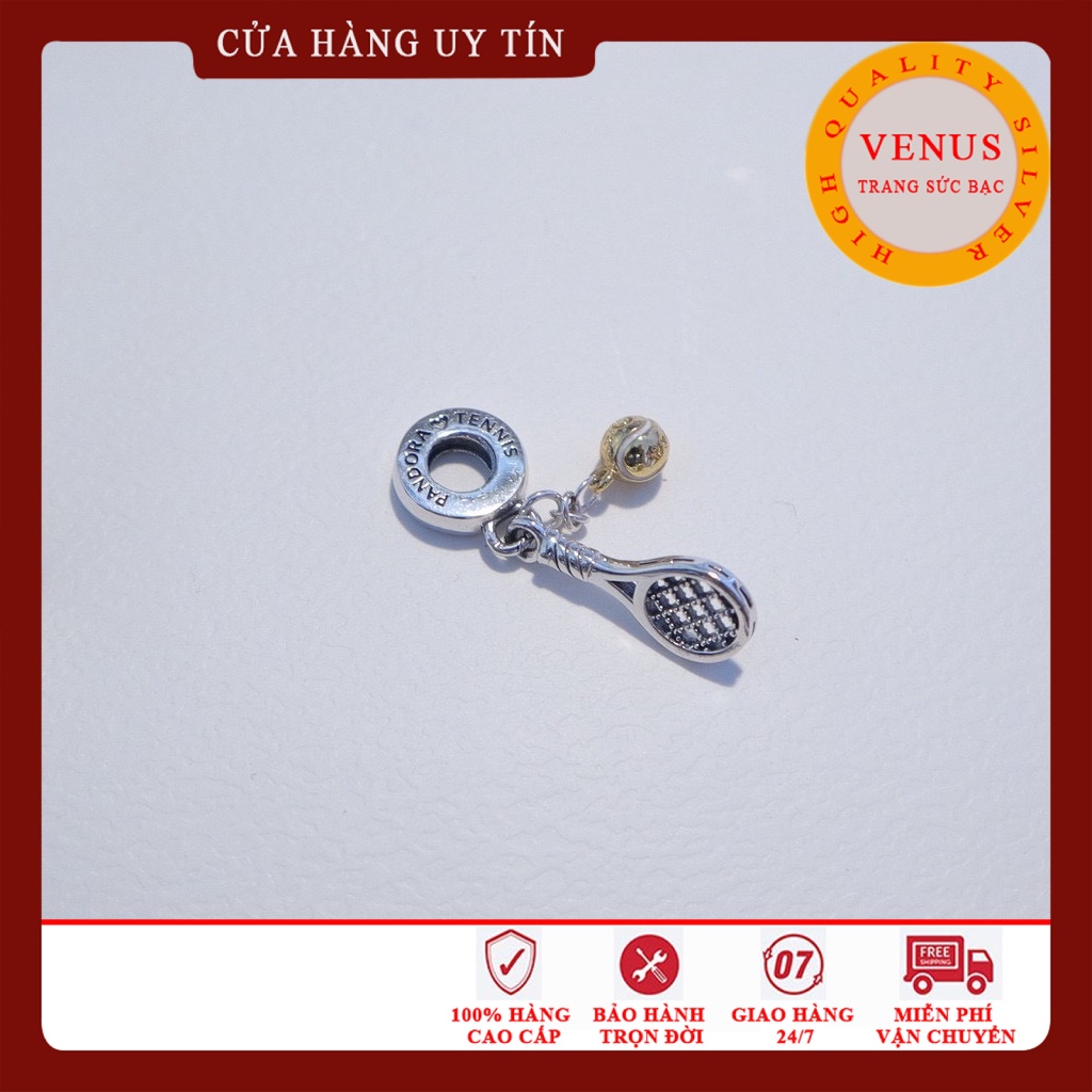 [Charm bạc 925 cao cấp] Charm treo chiếc vợt tenis- Mã sản phẩm VENUSTEN