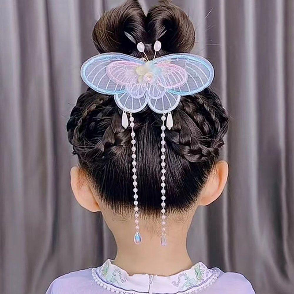 Epoch Kẹp Tóc Ruy Băng Dài Đính Hoa Và Bướm Phong Cách Trung Hoa Cổ Điển Ngọt Ngào