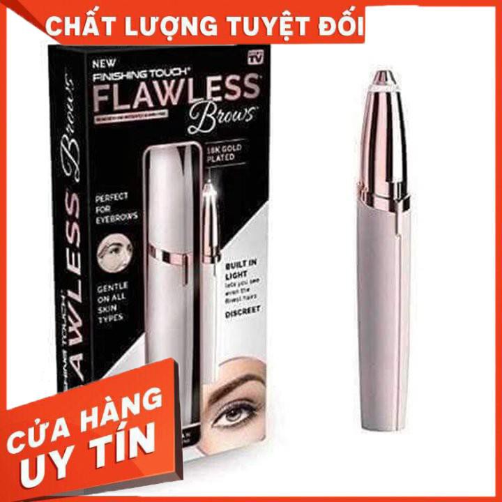 [Loại 1 - kèm chổi cọ] Máy tỉa lông mày không đau dùng pin, thiết bị cạo tỉa lông mày tiện dụng