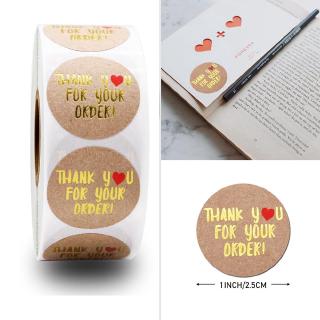 Set 500 nhãn dán chữ "Thank you forr order"