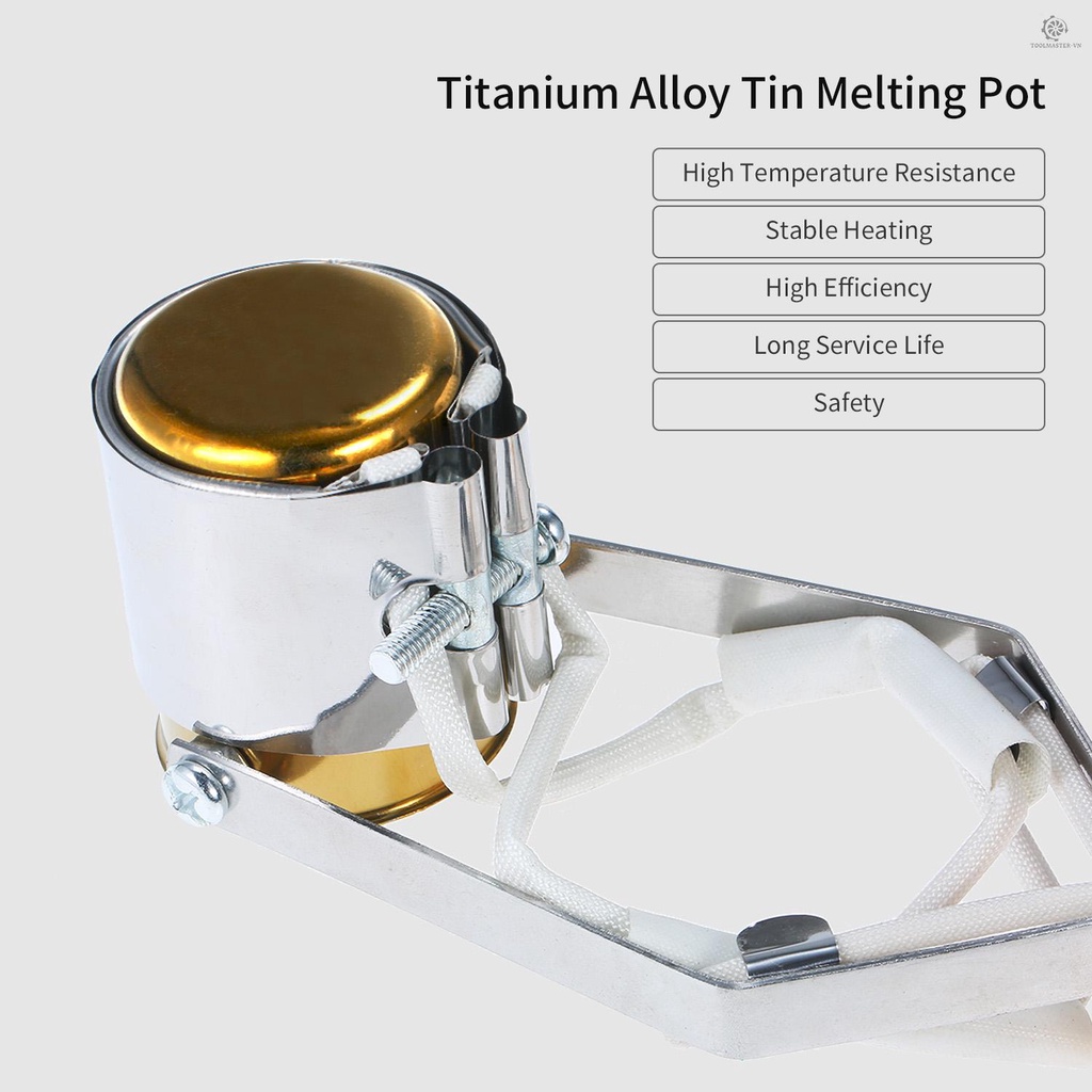 Nồi Nấu Chảy Thiếc Hợp Kim Nhôm Công Suất Cao Nhỏ Gọn Có Thể Điều Chỉnh Cho Gia Đình Và Thợ Điện SWDT98-C 3