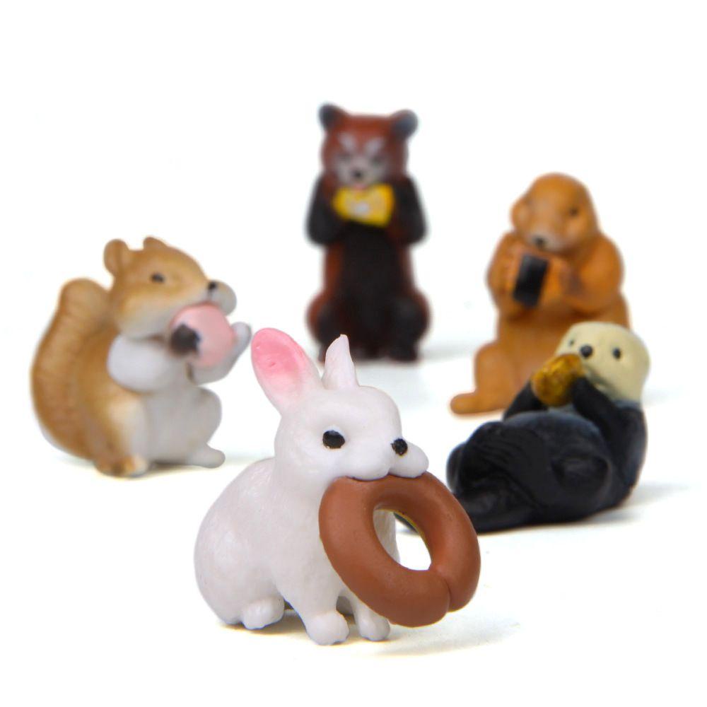Set 5 Tượng Mô Hình Các Con Vật Xinh Xắn Dùng Để Trang Trí Nội Thất
