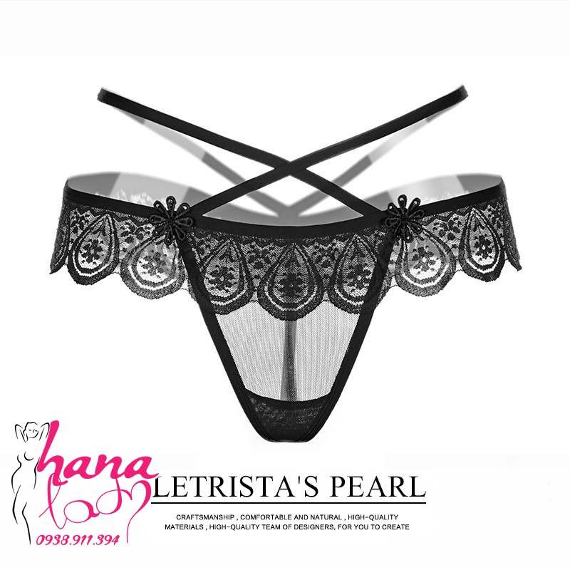 Quần lọt khe sexy phối ren chéo dây gợi cảm quyến rũ LK09