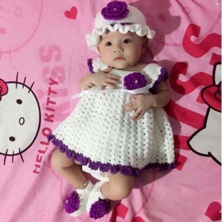 Set váy mũ giày xinh cho bé 0-12m