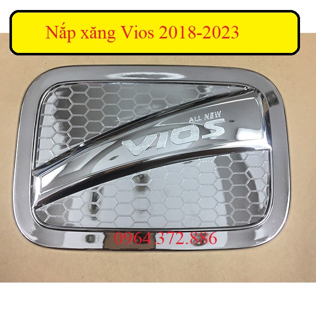Nắp bình xăng VIOS 2018, 2019, 2020, 2021, ,2022, 2023 mạ crom sáng bóng