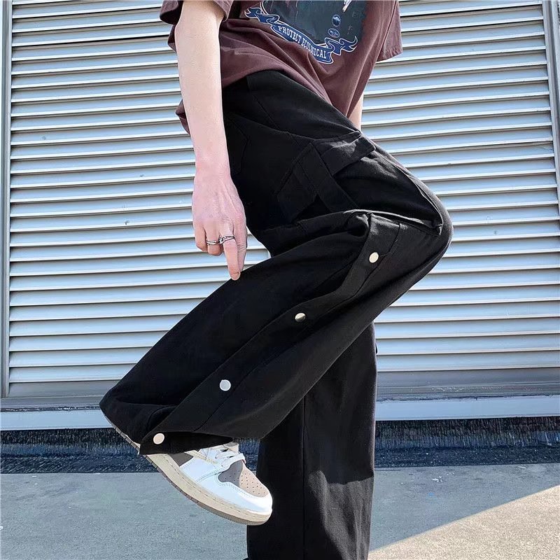 Quần Dài Nhiều Túi Phong Cách Hip Hop Đường Phố Nhật Bản Cho Nam size M-3XL