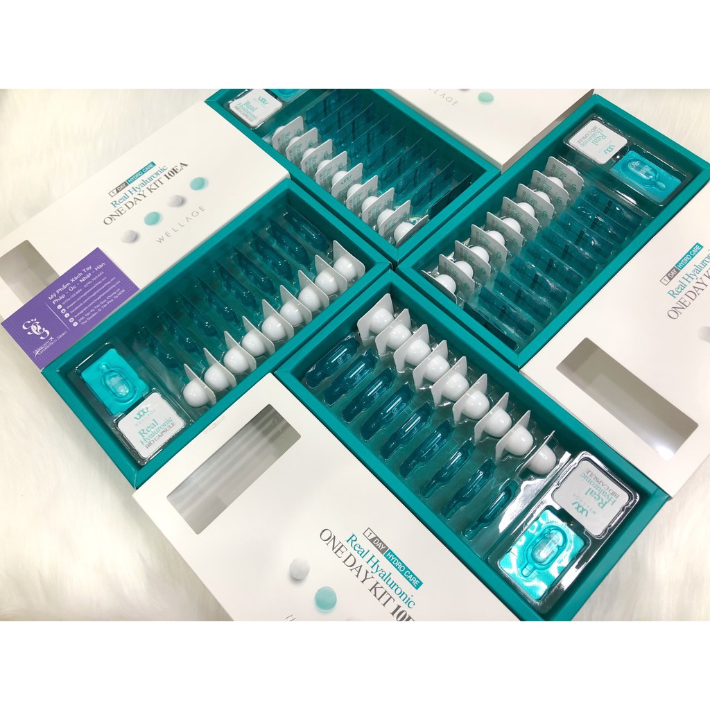 Wellage Dưỡng Da Cấp Ẩm Tức Thì Real Hyaluronic Oneday Kit 10EA 15mlx10