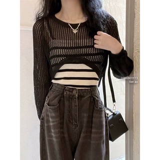 Áo khoác dáng croptop phối ren