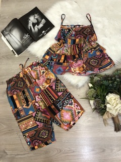 Bộ lửng 2 dây thổ cẩm siêu đẹp