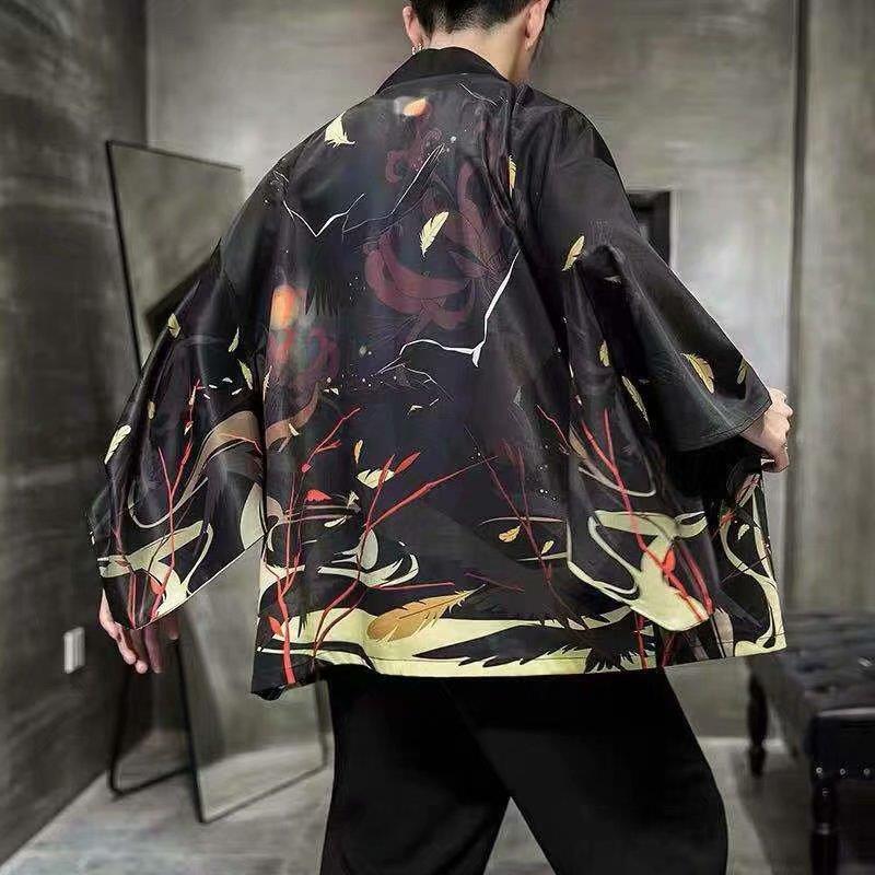 Áo Khoác Kimono Phong Cách Trung Hoa Thời Trang Cho Nam