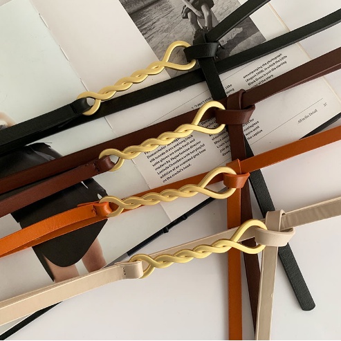 Thắt Lưng Da Bản Nhỏ Thời Trang Cho Nữ