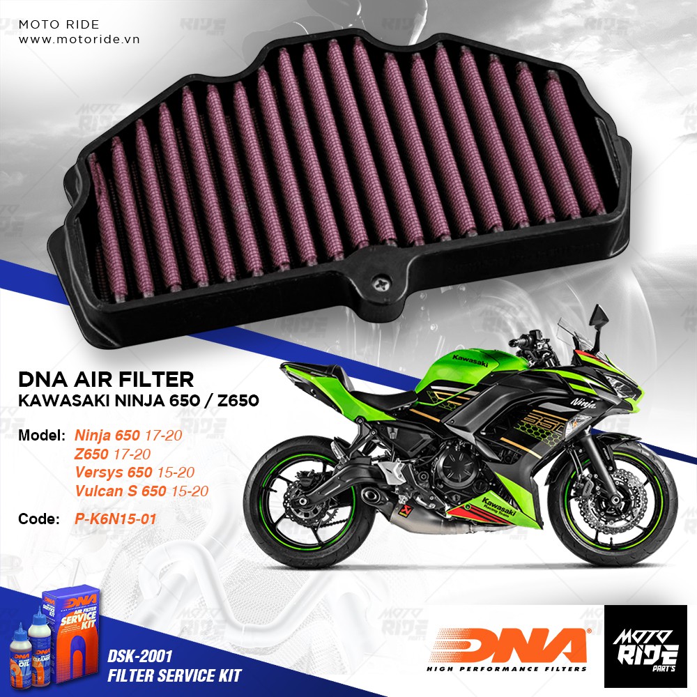 DNA P-K6N15-01 KAWASAKI NINJA 650 / Z650 / VERSYS 650 / VULCANS