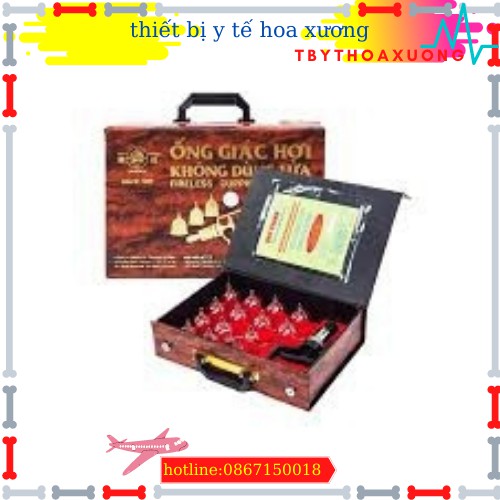 Bộ giác hơi không dùng lửa Duy Thành  Valy nâu vân gỗ cao cấp-thietbiytehoaxuong