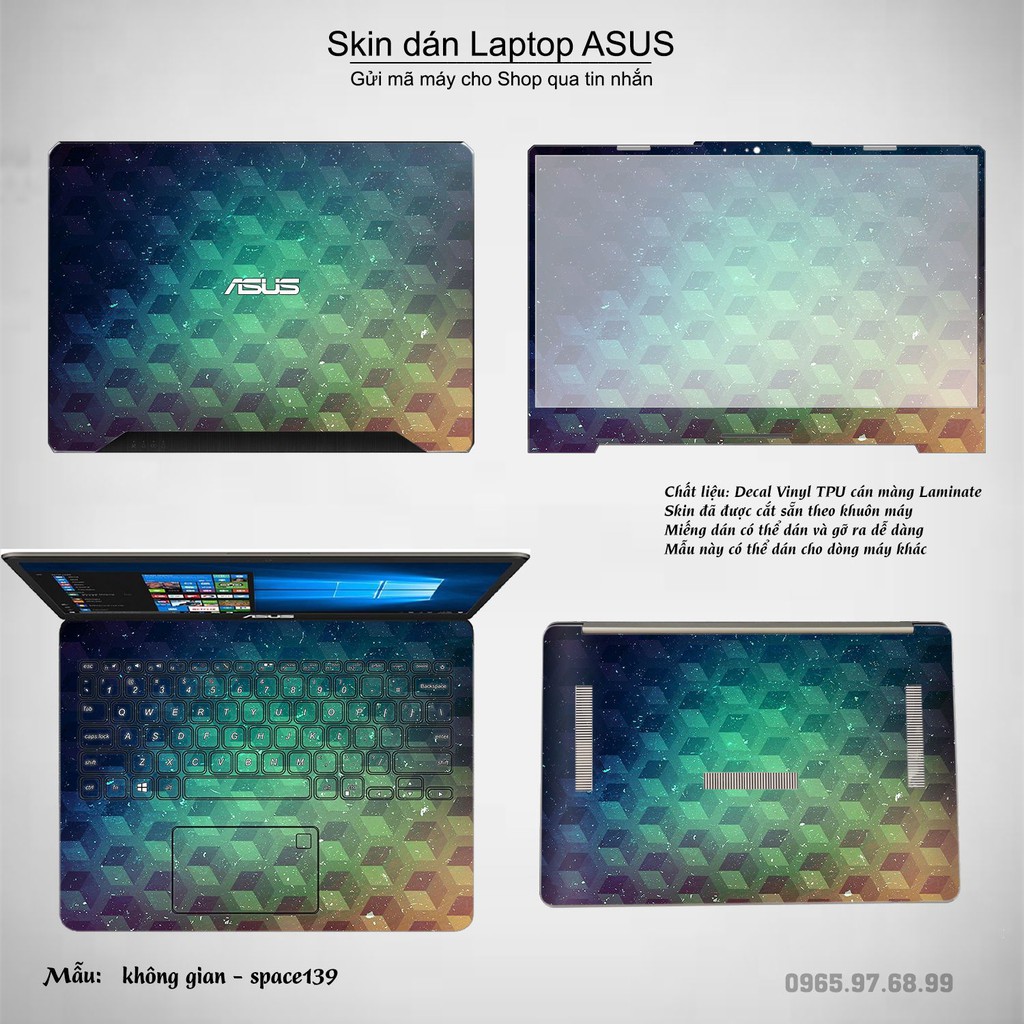 Skin dán Laptop Asus in hình không gian _nhiều mẫu 24 (inbox mã máy cho Shop)