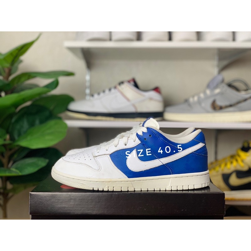 Giày thể thao chính hãng Nike Dunk low trắng xanh 2hand