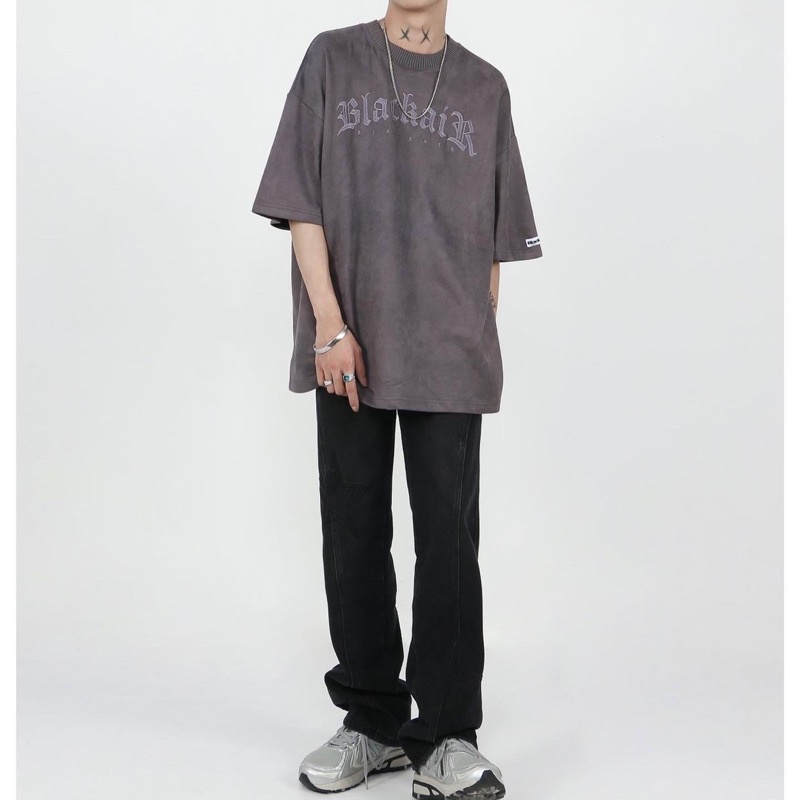 Áo phông Blackair da lộn mẫu mới chính hãng form rộng unisex nam nữ