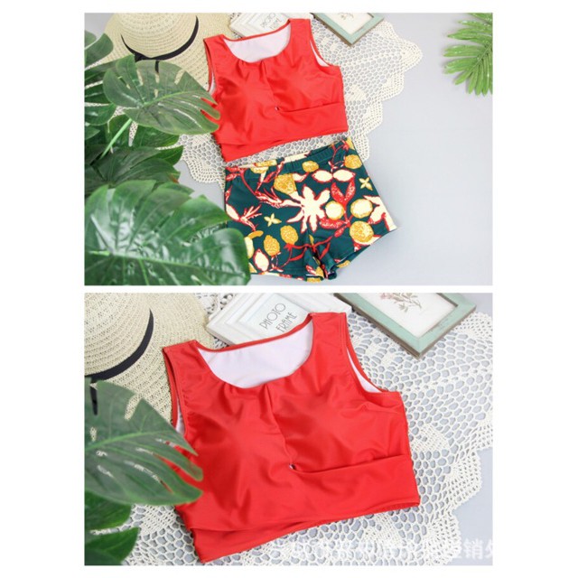 Set bikini đi biển 3 món( áo+váy+quần đùi ) - Hàng nhập khẩu | BigBuy360 - bigbuy360.vn