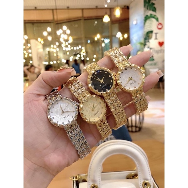 Đồng hồ nữ GUCCI dây hợp kim thiết kế chuẩn trend thời trang thời thượng, chống nước ,video hình ảnh tự chụp