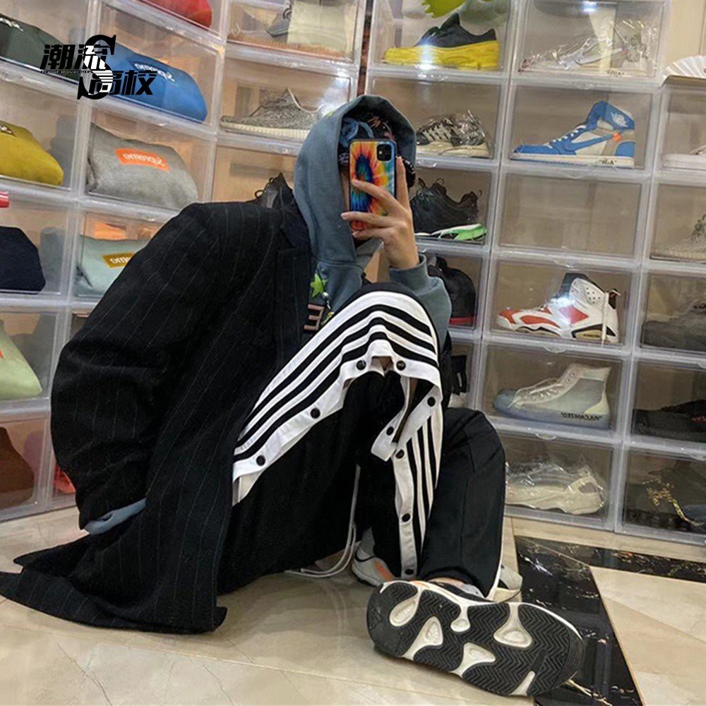 [ ẢNH THẬT CUỐI ] Quần thể thao nam ống rộng Sanvadio-khuy nút-2 màu ĐEN/XÁM