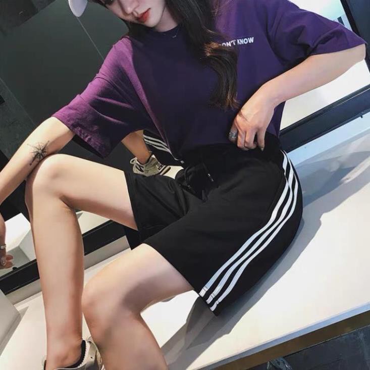 Quần 3 sọc Gấu 194 short thun thể thao vải co dãn ,mềm mịn - from slimfit - SHORT