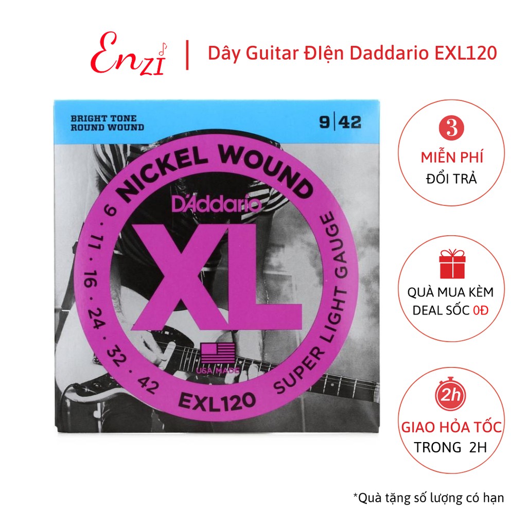 Dây Đàn Guitar Điện D'Addario chất lượng EXL110, EXL120,EXL130 chất lượng Enzi