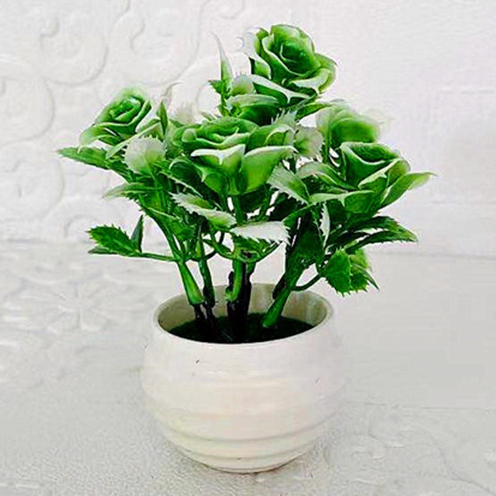 Bộ cây nhân tạo bằng nhựa không phai màu trang trí tiện dụng