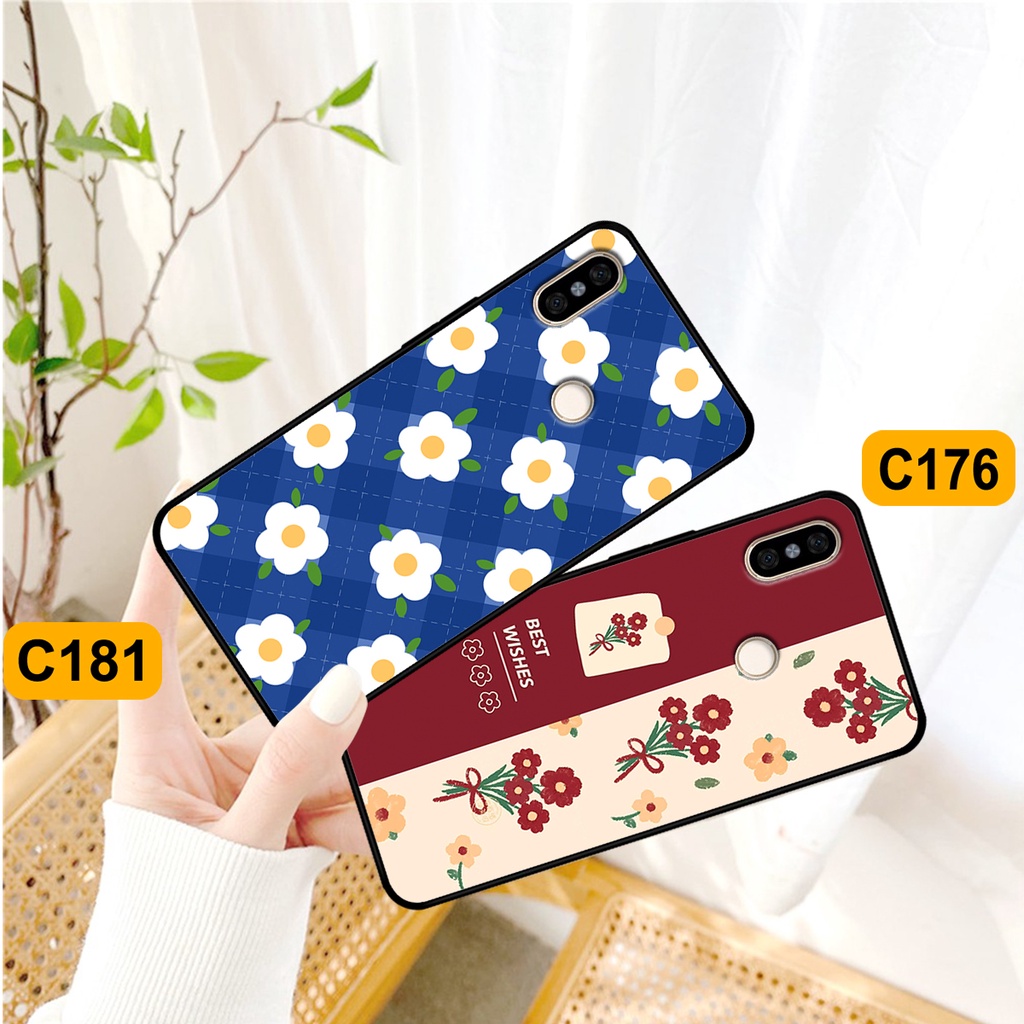 Ốp Xiaomi Redmi Note 5 / Note 6 in hình hoa cỏ nhẹ nhàng,họa tiết caro xinh xắn.ốp lưng chống sốc