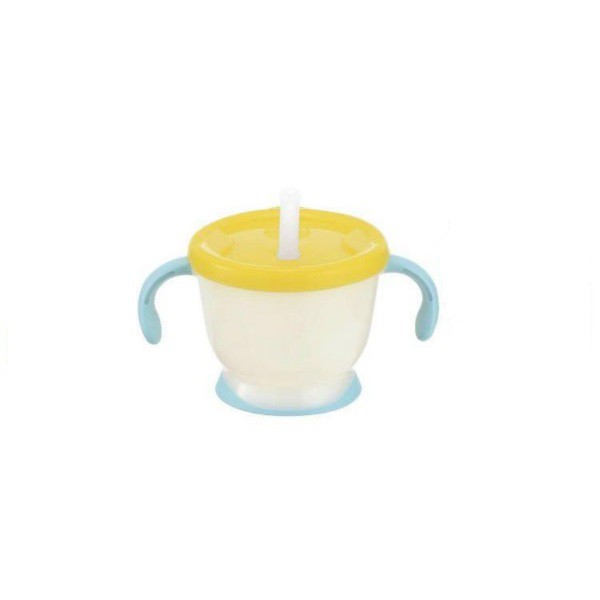 Cốc tập uống 3 giai đoạn Richell 150ml (Tay Cầm Xanh Lơ, Nắp Vàng)