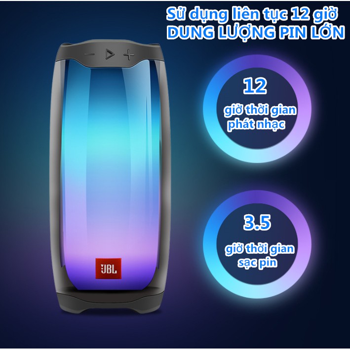 Loa bluetooth jbl pulse 4 loa siêu trầm 4 Đèn Led  FREESHIP Led theo điệu nhạc, chất âm tuyệt hảo, thiết kế đẹp mắt