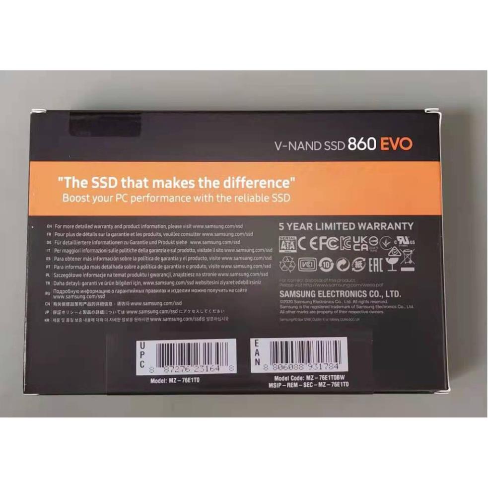 Ổ Cứng SSD 1TB/2TB Samsung 860 Evo 2.5 Inch SATA III (MZ-76E1T0BW / MZ-76E2T0BW) | BigBuy360 - bigbuy360.vn