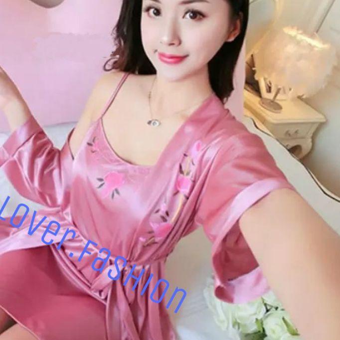 Giao Hàng Miễn Phí|Sq31|Người Yêu. Thời Trang, Đồ Lót Kimono Thêu 2-1