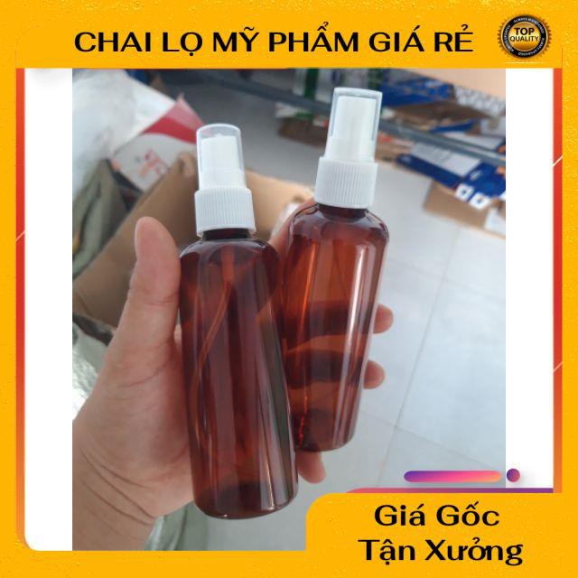 Chai Xịt Phun Sương ❤ RẺ VÔ ĐỊCH ❤ Chai xịt phun sương nâu 30ml,50ml,100ml , chai nhựa pet , phụ kiện du lịch