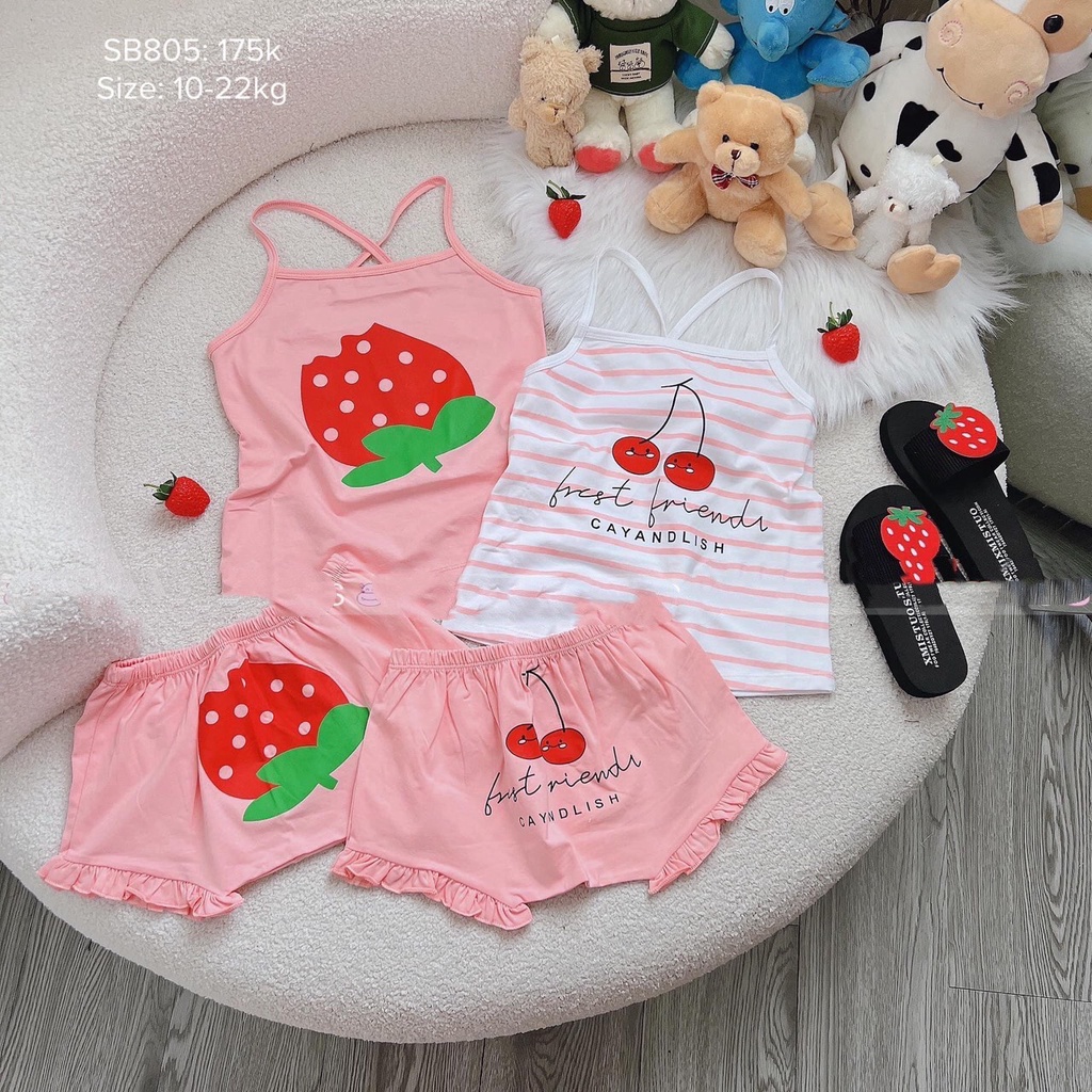 Bộ 2 dây cotton cho bé gái.