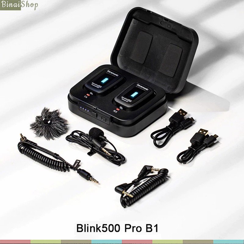 Saramonic Blink500 Pro B1 / Pro B2 - Micro Cài Áo Không Dây 2.4GHz, Màn Hình OLED, Phạm Vi 100m Cho Máy Ảnh, Smartphone,