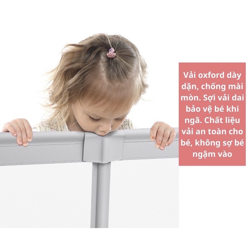 Quây cũi Micky và quây cũi gấu chất vải loại 1 hàng cao cấp Tặng kèm Bóng